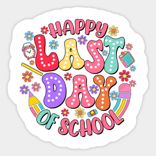 Happy Last Day Of School T Shirt Students And Teachers Gift Sticker